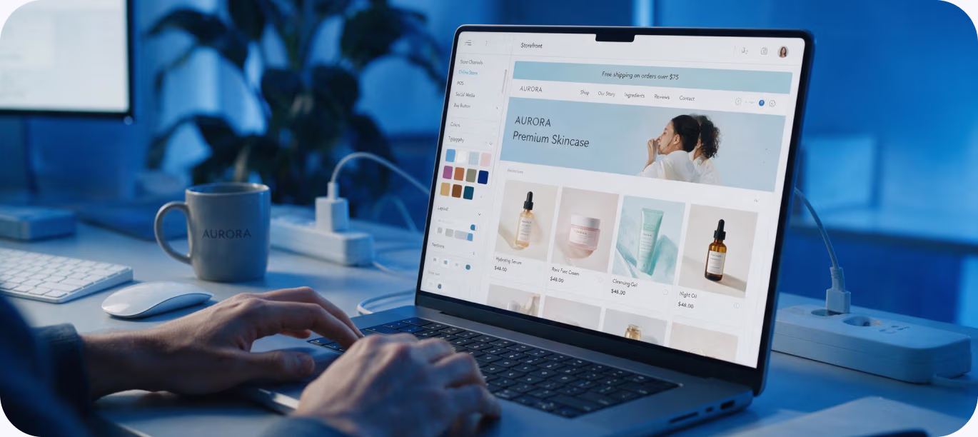Entwicklerin arbeitet an CSS im Shopware-Admin